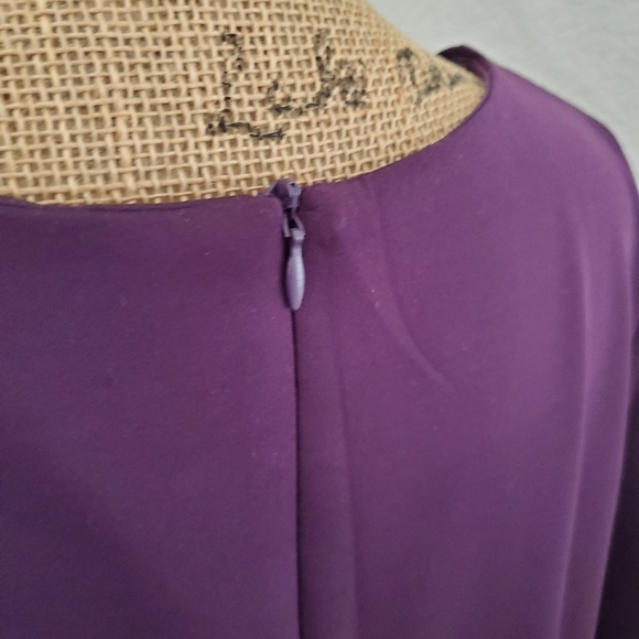 Connected Apparel Size 2X Deep purple plum dress office church travel - Picture 7 of 10